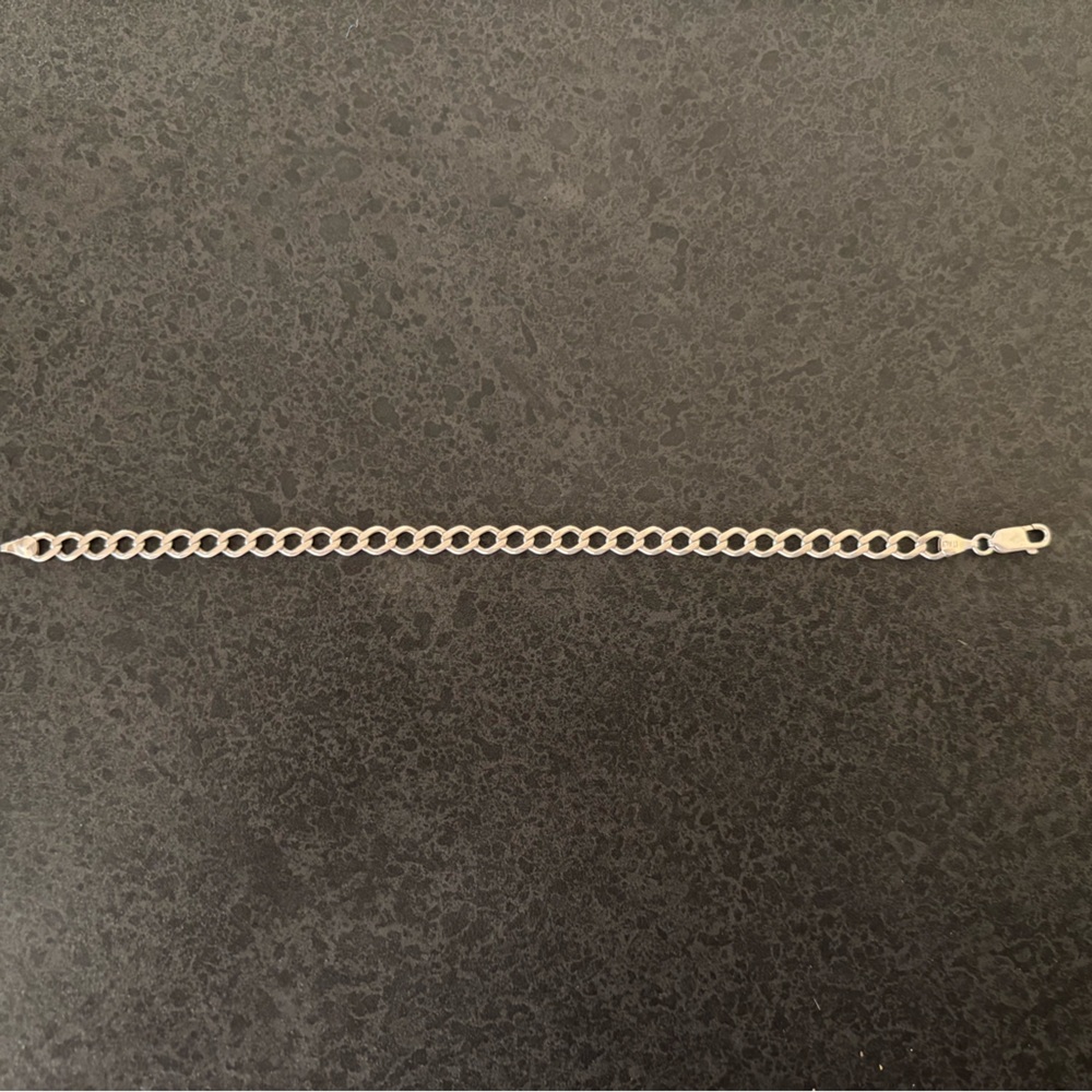 Italian Sterling Silver Chain Bracelet – 8g, 9” Men’s/Unisex or Ladies Anklet